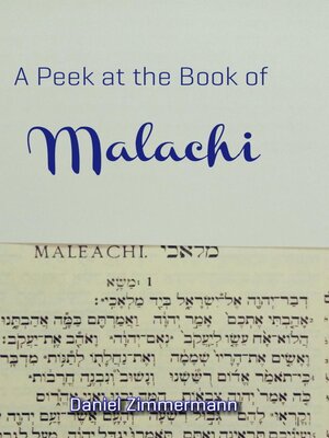 cover image of A Peek at the Book of Malachi